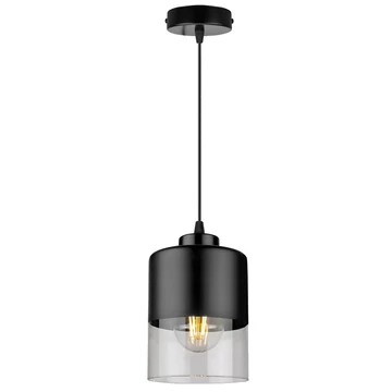 LEDLUX LX-1274 függesztett mennyezeti lámpa,1xE27, fekete