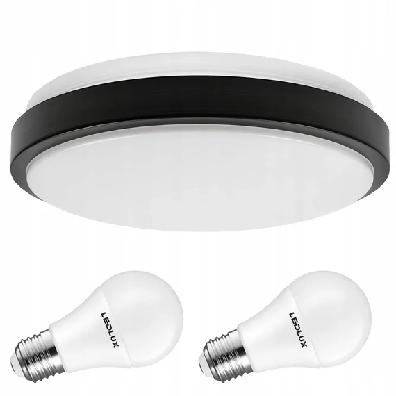 LEDLUX LX-924-2 mennyezeti, oldalfali lámpa, 2xE27, fekete