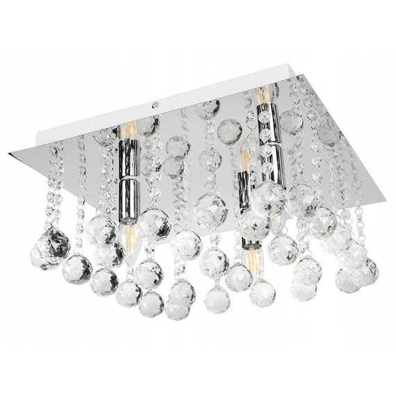LEDLUX LX-1009 kristály mennyezeti lámpa,3xE14, króm