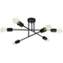 Kép 1/6 - LEDLUX LX-1357 függesztett mennyezeti lámpa,6xE27, fekete