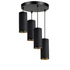 Kép 1/7 - LEDLUX LX-1307 függesztett mennyezeti lámpa,4xE27, fekete