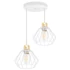 Kép 1/6 - LEDLUX LX-1375 függesztett mennyezeti lámpa,2xE27, fehér-arany