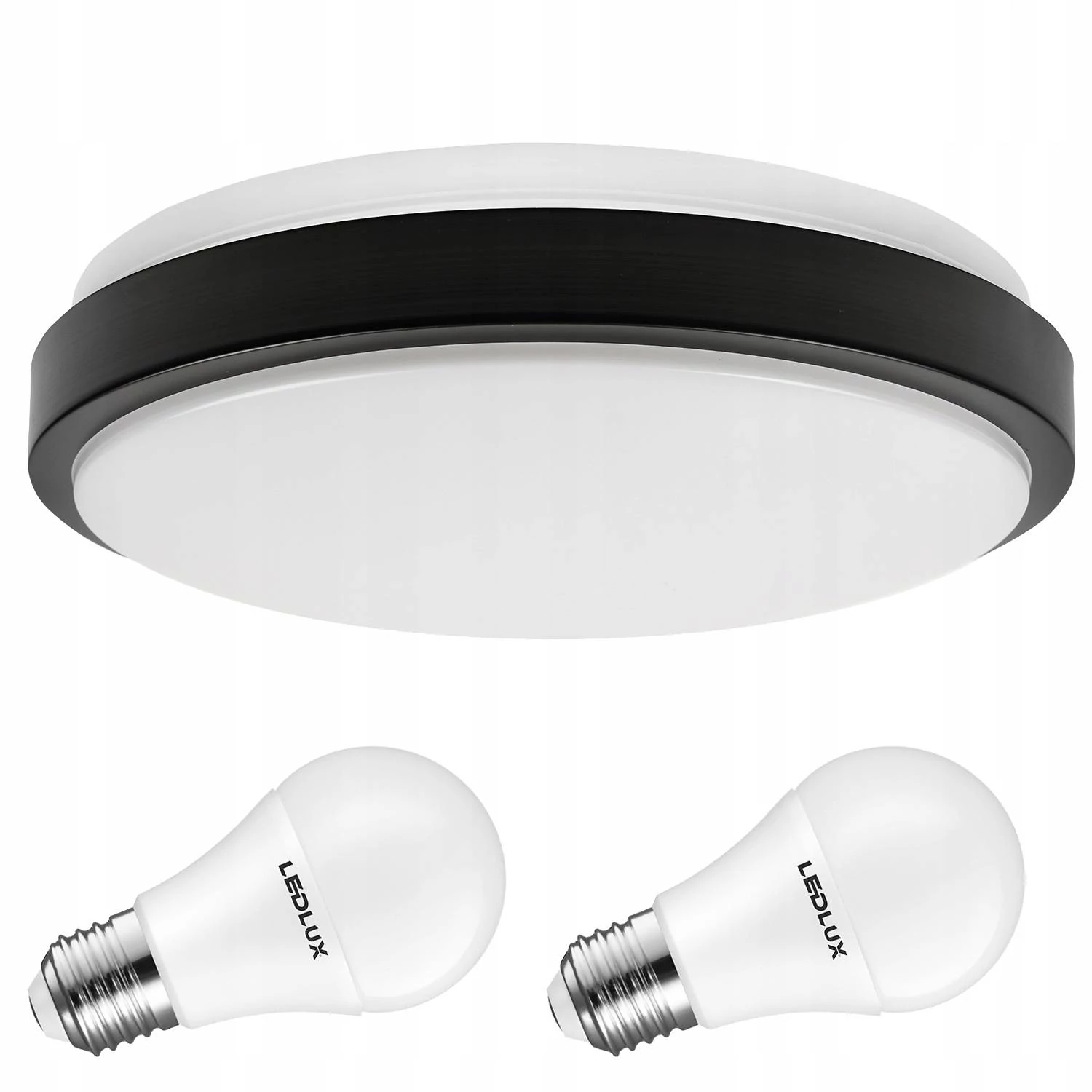 LEDLUX LX-924-02 mennyezeti, oldalfali lámpa, 2xE27 6000k, fekete