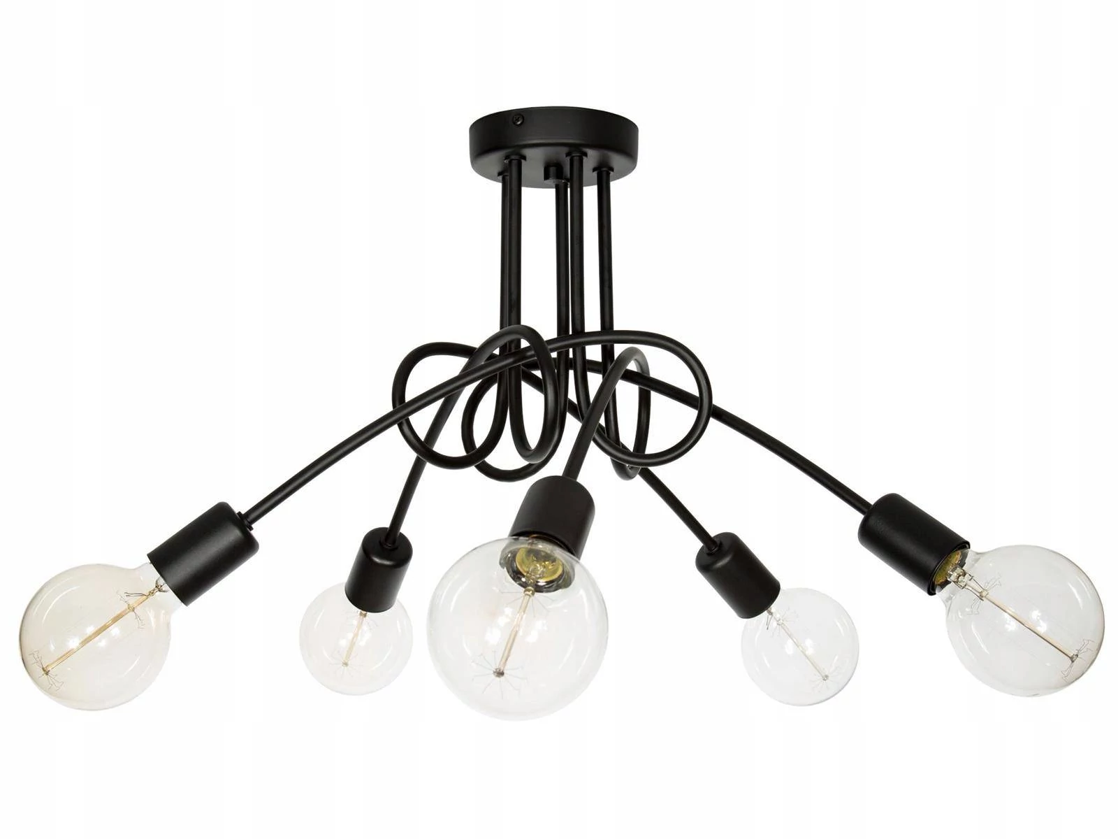 LEDLUX LX-1006 függesztett mennyezeti lámpa,5xE27, fekete