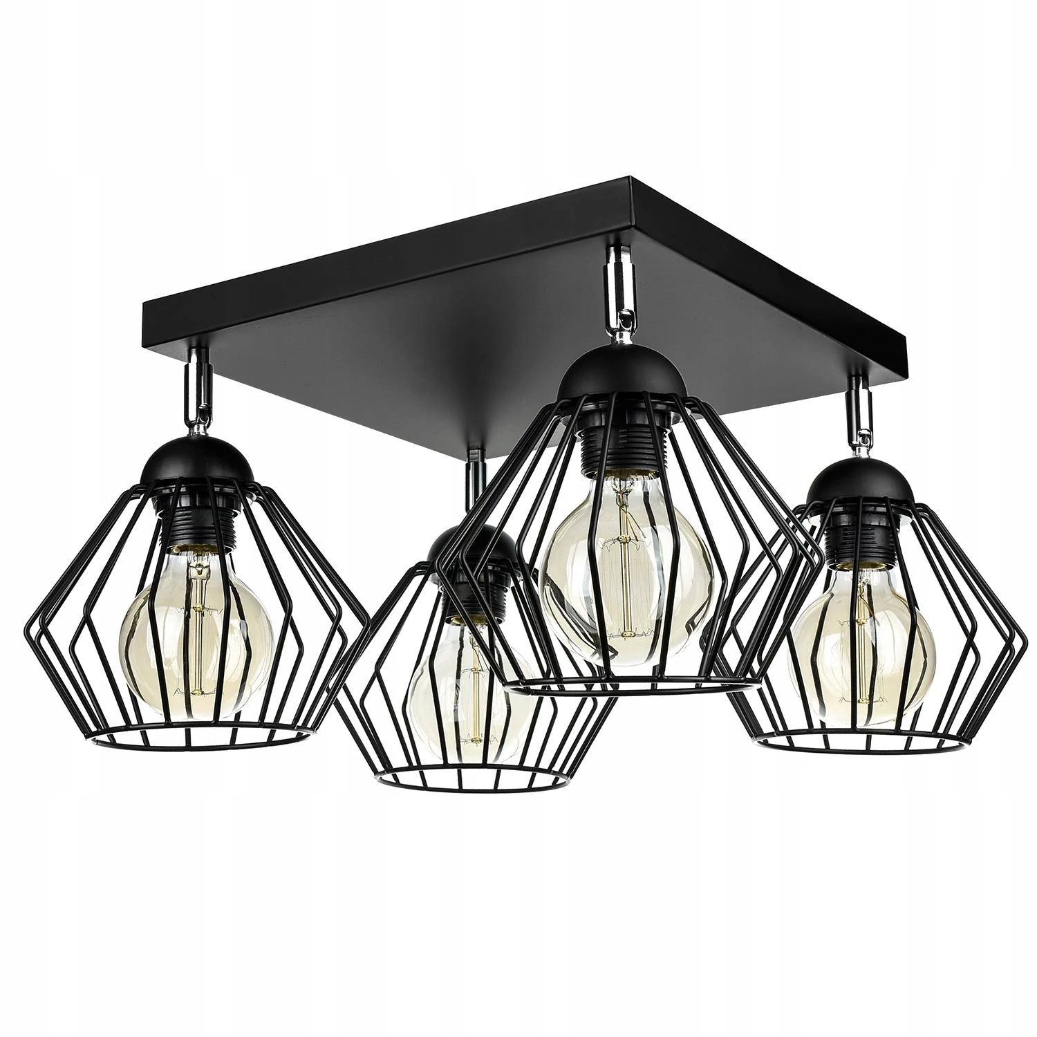 LEDLUX LX-1088 függesztett mennyezeti lámpa,4xE27, fekete