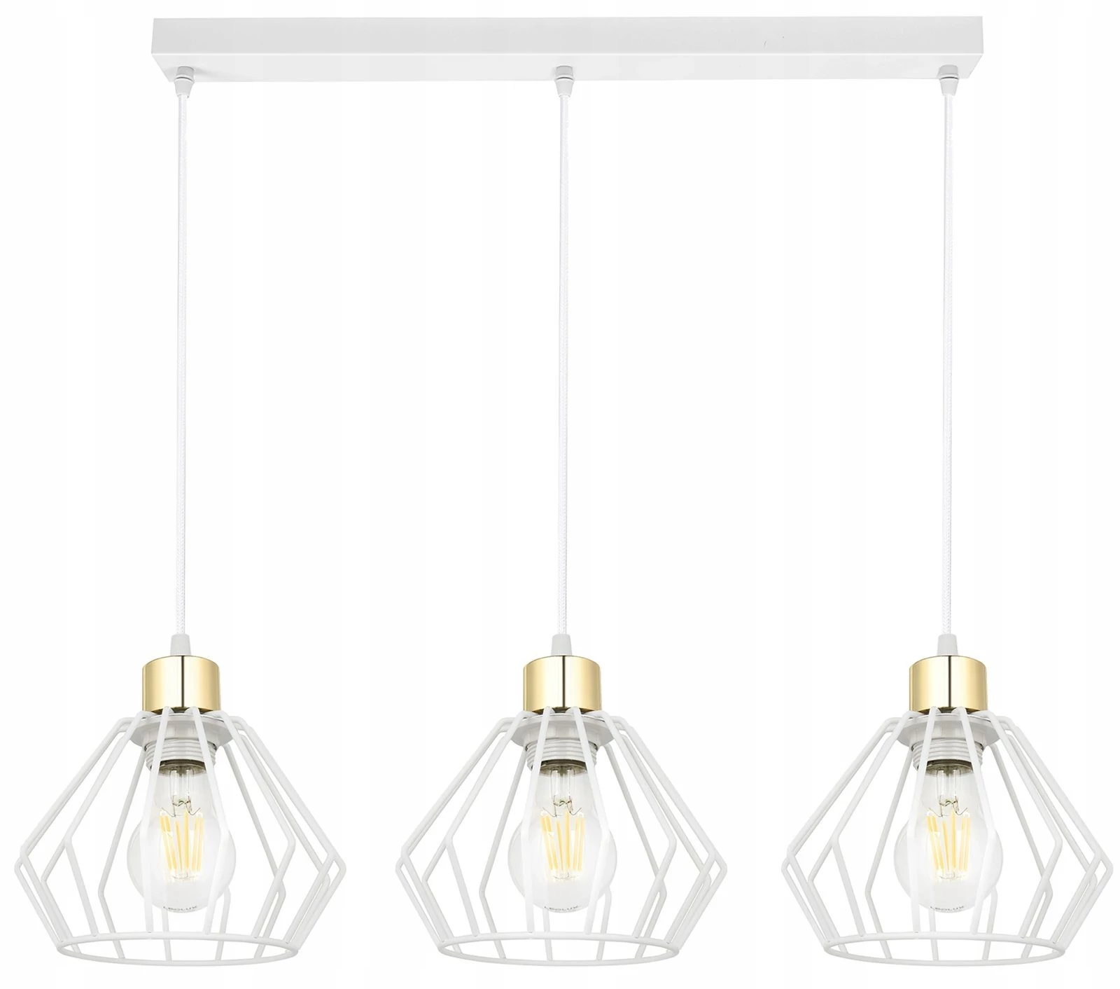 LEDLUX LX-1346 függesztett mennyezeti lámpa,3xE27, fehér-arany